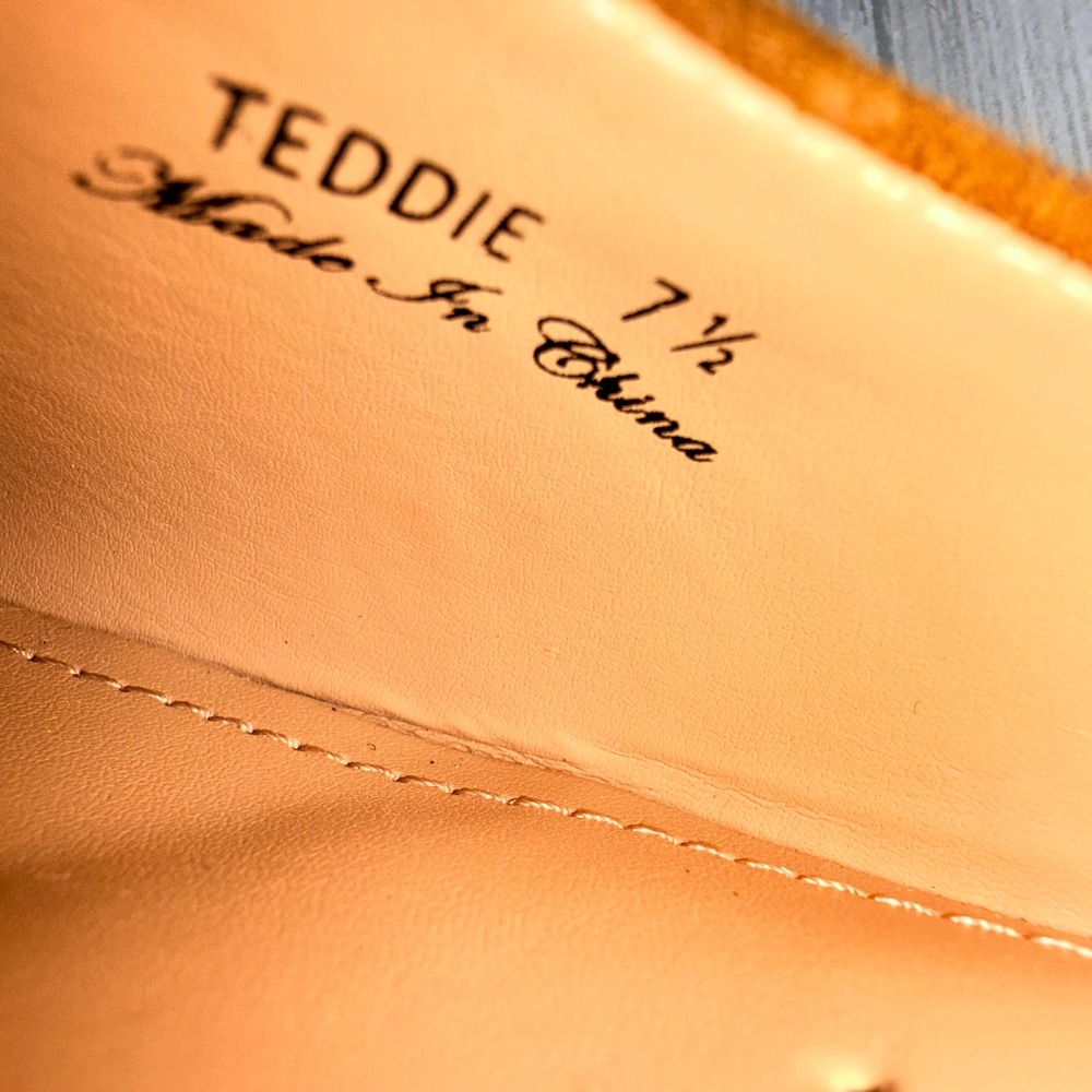 NYDJ Teddie Suede Block Heel Pumps Women 7.5 Brown Leather Square Toe Minimalist - Picture 13 of 14